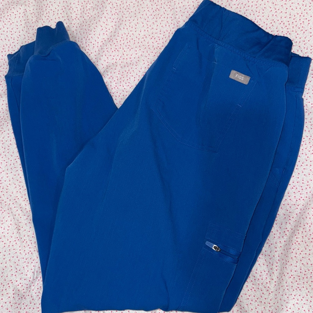 Figs Blue Track Pants with Jogger Style, large
